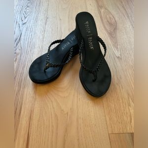 White House Black Market Black Sandal, Size 8